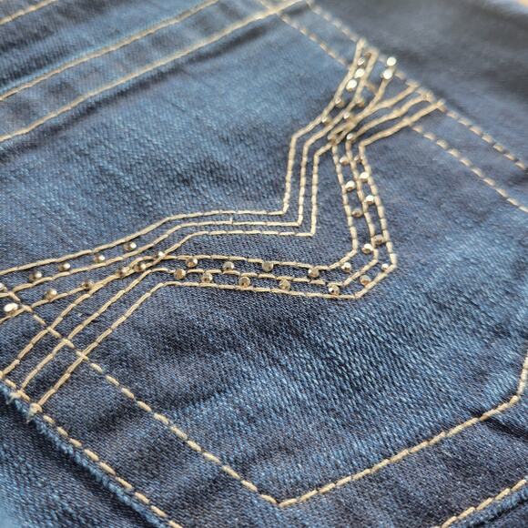Harley Davidson Embellished Stretch Bootcut Jeans Size 8R - Picture 4 of 11